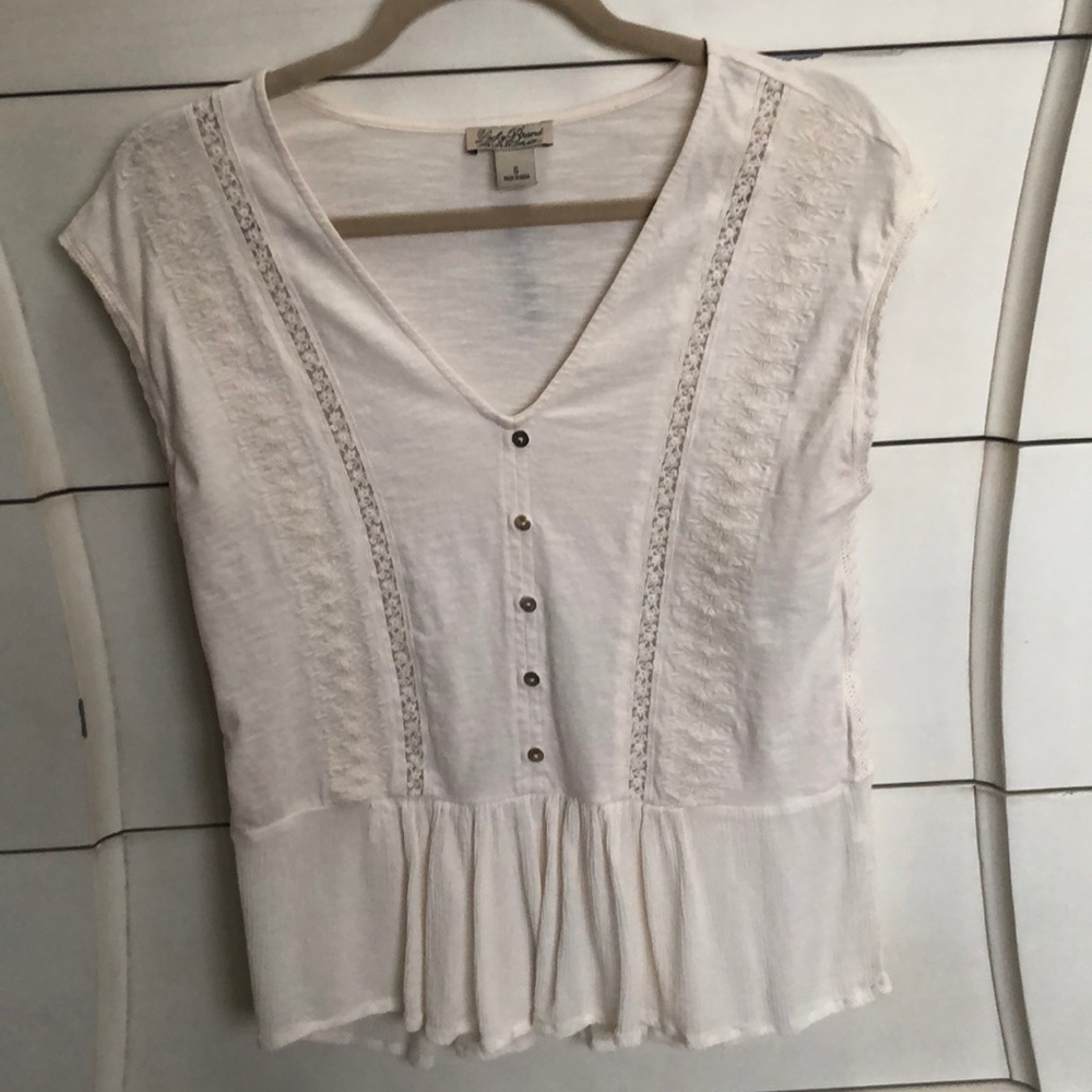 Cream Flowy Top
